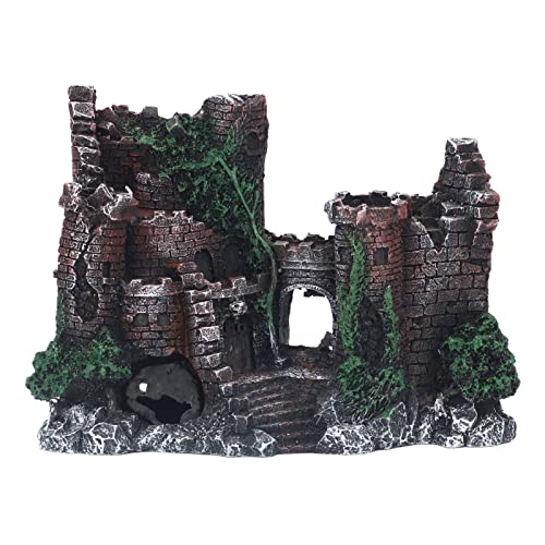 Sluffs Große Aquarium-Dekorationen, Schloss-Aquarium-Dekorationen, große Korallenschloss-Ornamente aus Kunstharz, Fischhaus-Rassen-Tank-Dekor für Meeres-Betta-Aquarium-Landschaft, 19,1 x 14 cm Sluffs Große Aquarium-Dekorationen, Schloss-Aquarium-Dekorationen, große Korallenschloss-Ornamente aus Kunstharz, Fischhaus-Rassen-Tank-Dekor für Meeres-Betta-Aquarium-Landschaft, 19,1 x 14 cm von Sluffs