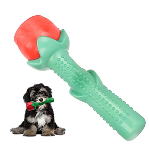 Sluffs Kauspielzeug für Hunde für Aggressive Kauer, Rosen-Hundespielzeug für kleine mittelgroße Hunde, interaktives Kauspielzeug für Hunde zum Training und Reinigen der Zähne von Sluffs