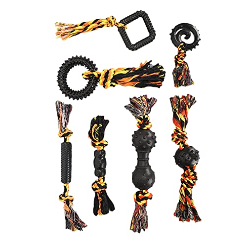 Sluffs Pet Chewing Teeth Cleaning Interactive Rope Toy Gift Set for Big Medium Small Size Dogs – Small/Medium Dog Chew Toy for Puppies & Adult Dogs – Interactive Tug of War Rope, D von Sluffs