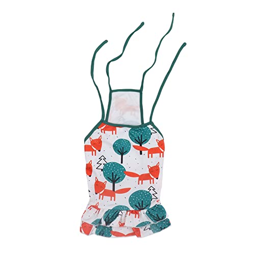 Sluffs Pet Summer Dress Watermelon Print Sunscreen Dog Strap Skirt Spring Summer Comfortable Sunscreen Hat Protective Clothing (S) von Sluffs