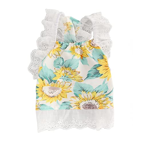 Sluffs Pet Sunflower Skirt Soft, Breathable, Cute Cat and Dog Skirt Summer (M) von Sluffs