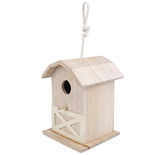 Sluffs Vogelhaus aus Holz, Mini-Vogelhaus aus Holz Für Den Außenbereich, Nistkäfig, Zubehör Für Garten, Terrasse, Dekoration, Ornament, Hängender Vogelhaus, Nistkasten Für Die Beobachtung von Wildvöge von Sluffs