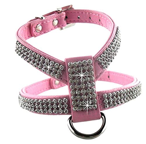 Small dimple 4 Farben verstellbare Geschirre für Hunde, Ultra-Soft Monochrome Soft mit Diamanten Bling Strass Hundegeschirr XS/S/M/L Small dimple 4 Farben verstellbare Geschirre für Hunde, Ultra-Soft Monochrome Soft mit Diamanten Bling Strass Hundegeschirr XS/S/M/L von Small dimple