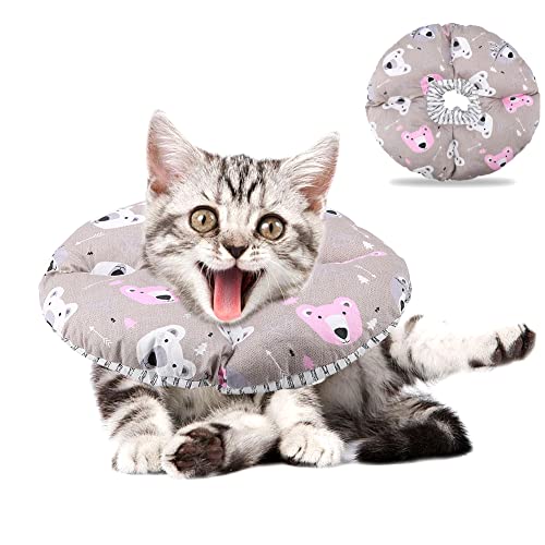 Katze Schutzkragen Soft Edge Circle Pet Schutzkragen Anti Biss Safty Kragen für Katzenwelpen Pet Anti Bite Leck Chirurgie Wundheilung(Kaffee) von Smandy