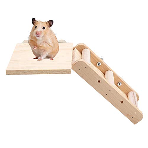Kleintierspielzeug Living Leiter Hölzerne Schwenkleiter Plattform Haustiere Hamster Haus Schaukel und Leiter Set für Parrot Hamster und andere kleine Haustiere, die Spielzeug von Smandy