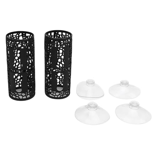 Smandy Betta Fish Tunnel Rohr, 2PCS Transparentes Tunnelset für Aquarien Fische Ruhen und Umwelt Anreicherung (Black) von Smandy