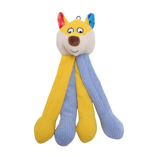 Smandy Hundeplüschspielzeug, Lustiges Quietschendes Kauspielzeug Täglich Interaktion mit Haustieren für Innenpuppenspiele Zum Spielen des Innenraums (Yellow) von Smandy