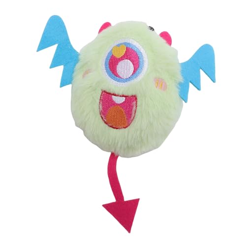 Smandy Interaktives Katzenplüschspielzeug, Multifunktional Squeaker Soft Chew Niedliche Plüsch für Kätzchen Spielen und Gesundheit (Green) von Smandy