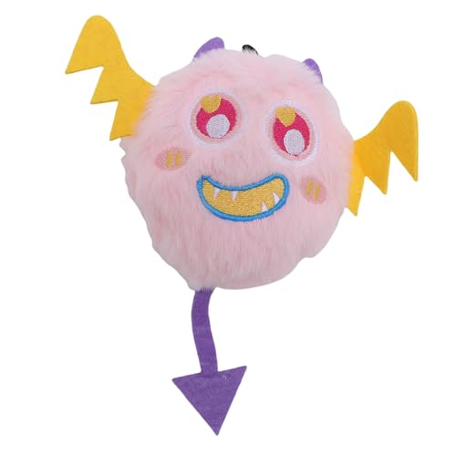 Smandy Interaktives Katzenplüschspielzeug, Multifunktional Squeaker Soft Chew Niedliche Plüsch für Kätzchen Spielen und Gesundheit (Rosenate) von Smandy