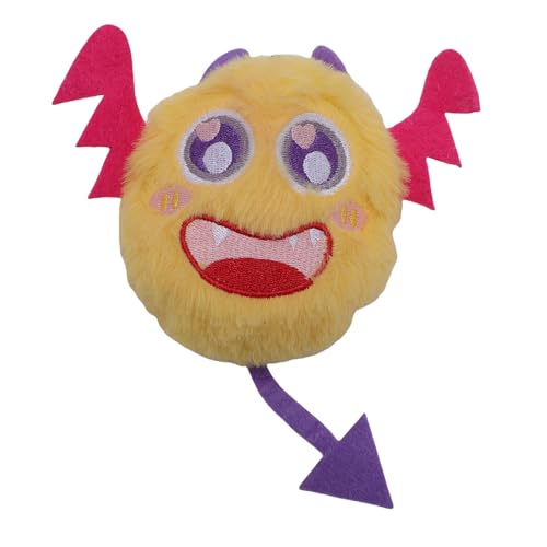 Smandy Interaktives Katzenplüschspielzeug, Multifunktional Squeaker Soft Chew Niedliche Plüsch für Kätzchen Spielen und Gesundheit (Yellow) von Smandy
