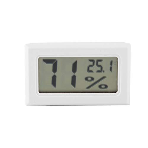 Smandy Mini Thermometer Hygrometer Reptile Messgerät Testtemperatur und Luftfeuchtigkei eingebettetes Digital Thermometer und Hygrometer für Reptilienbehälter Aquarium(-50 °C ~70 °C)(Weiß) von Smandy