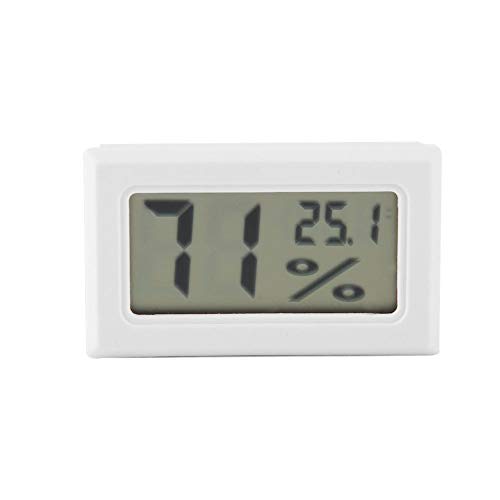 Mini Thermometer Hygrometer Reptile Messgerät Testtemperatur und Luftfeuchtigkei eingebettetes Digital Thermometer und Hygrometer für Reptilienbehälter Aquarium(-50 °C ~70 °C )(Weiß) von Smandy