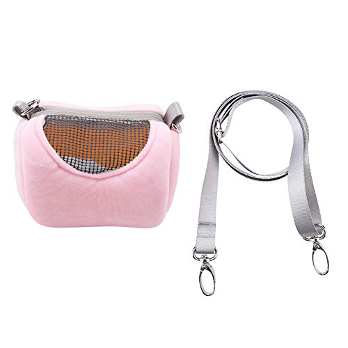 Pet Carrier Breathable Portable Pet Tragetasche Kleine Haustiere Reisetasche Reptile Außentasche für Hamster Gerbil Rat Frettchen und andere Kleintiere(Rosa) von Smandy