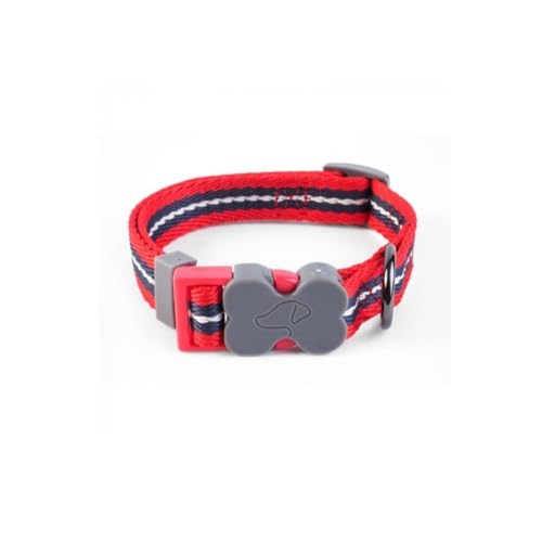 Zoon Walkabout Hundehalsband, Windsor-Design, Rot, Blau, Weiß, Streifen (L) von Smart Garden