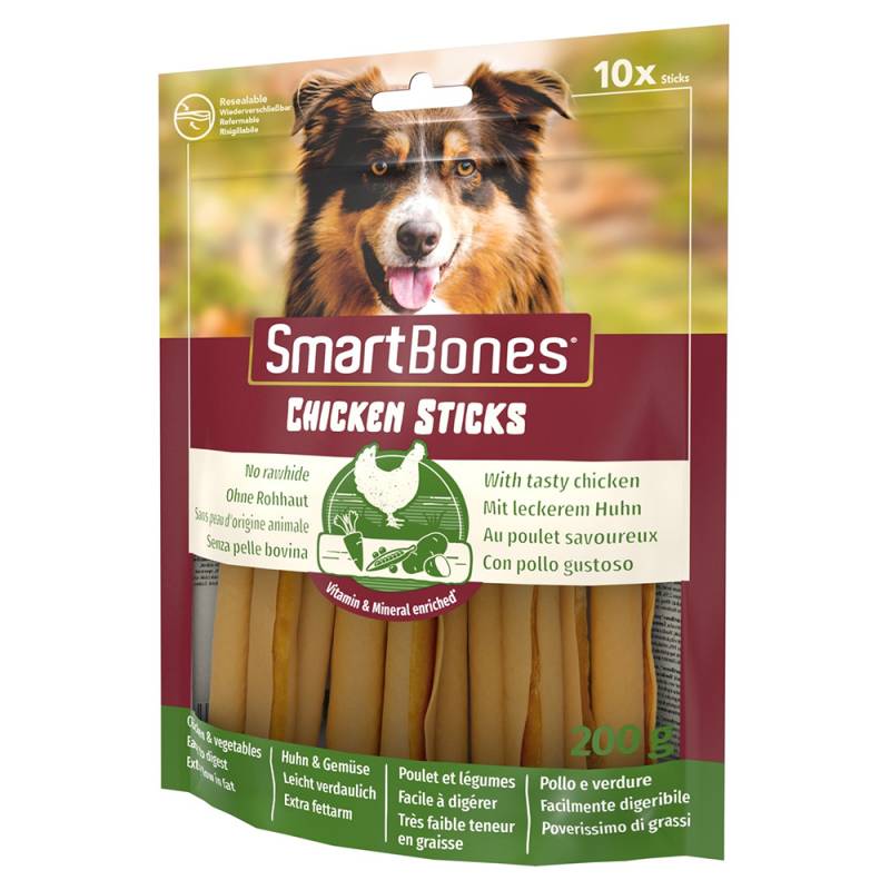 2 + 1 gratis! 3 x SmartBones Kausnacks - Kaustangen mit Huhn (3 x 10 Stück) von SmartBones