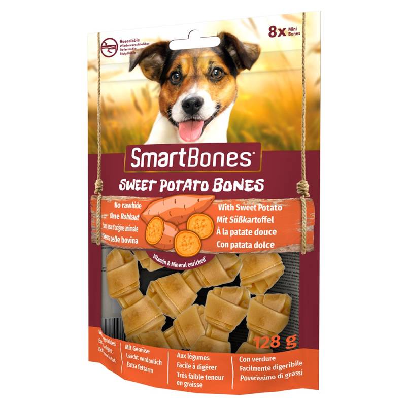 2 + 1 gratis! 3 x SmartBones Kausnacks - Knochen mit Süßkartoffel für kleine Hunde (3 x 8 Stück) von SmartBones