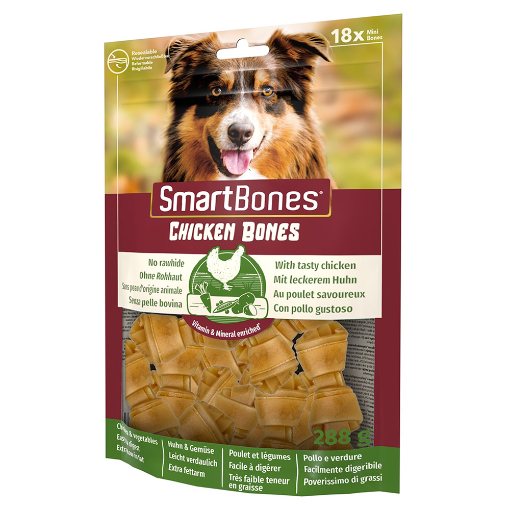 SmartBones Hundesnacks zum Sonderpreis! - Knochen mit Huhn: für kleine Hunde (18 Stück) von SmartBones