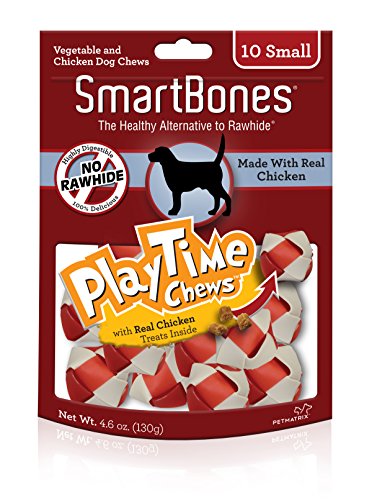 SmartBones PlayTime Entertainment Dog Chewable Chicken Treats Safe Small 10Pk von SmartBones