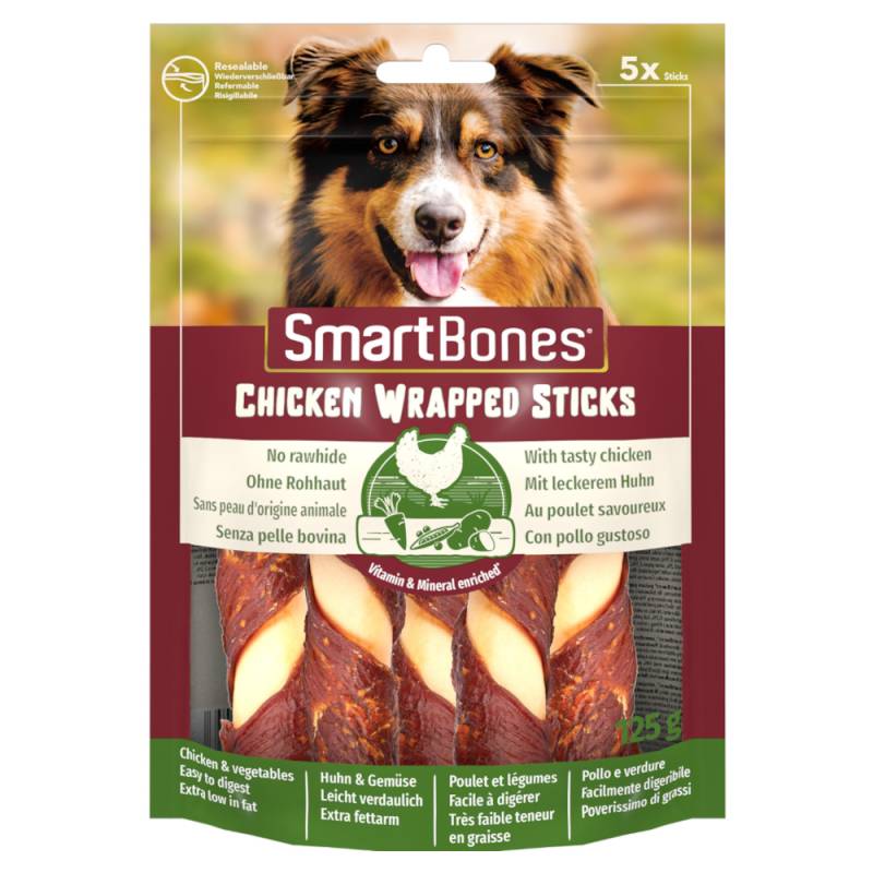 SmartBones Wrapped Sticks Huhn - 5 Stück von SmartBones