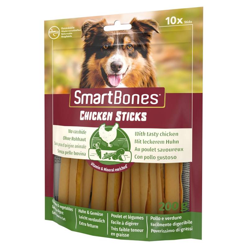SmartSticks Wrapped Kausticks Huhn - Sparpaket: 3 x 10 Stück von SmartBones