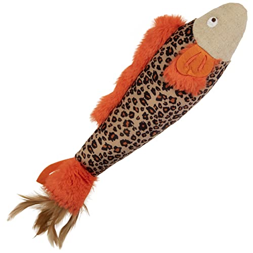 SmartyKat Instincts HappyNip Fin Frenzy Fish Kicker Crinkle Plüsch Katzenspielzeug, enthält Katzenminze & Silbervine – Orange/Beige, Einheitsgröße SmartyKat Instincts HappyNip Fin Frenzy Fish Kicker Crinkle Plüsch Katzenspielzeug, enthält Katzenminze & Silbervine – Orange/Beige, Einheitsgröße von SmartyKat