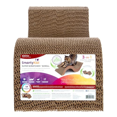 SmartyKat Super Scratcher+ Scroll Corrugated Cat Scratcher, Catnip Infusion Technology - Brown, Double Wide SmartyKat Super Scratcher+ Scroll Corrugated Cat Scratcher, Catnip Infusion Technology - Brown, Double Wide von SmartyKat