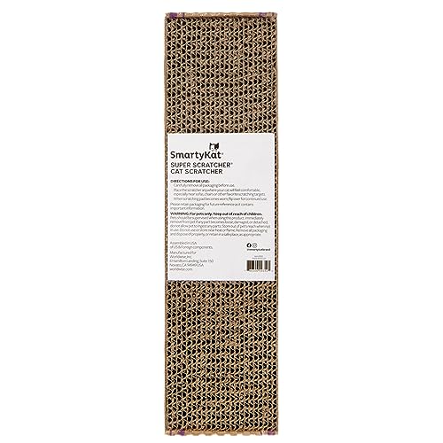 SmartyKat Super Scratcher Katzenkratzer, Wellpappe, Katzenminze-Infusionstechnologie, Braun, Einzeln Breit SmartyKat Super Scratcher Katzenkratzer, Wellpappe, Katzenminze-Infusionstechnologie, Braun, Einzeln Breit von SmartyKat