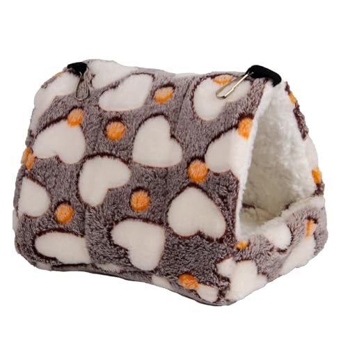 Smbcgdm Comfy Hamster Bed Soft Cozy Hamster Nest Comfortable Warm Guinea Pig Bed House Small Pet Hideout for Small Animals Coffee M von Smbcgdm