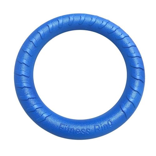 Smbcgdm Fetch Catch Hundespielzeug Hund Kauspielzeug Hundespielzeug Leicht Schwimmendes Haustier Kauspielzeug Bissfest Interaktiver Hundetrainingsring für Outdoor-Aktivität, Blau M von Smbcgdm