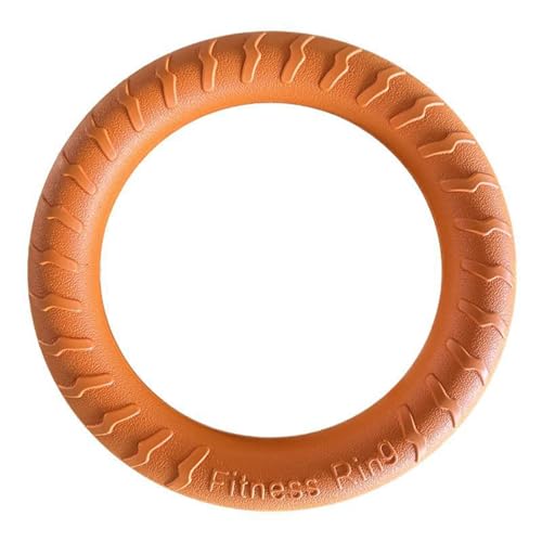 Smbcgdm Fetch Catch Hundespielzeug Hund Kauspielzeug Hundespielzeug Leicht Schwimmendes Haustier Kauspielzeug Bissfest Interaktiver Hundetrainingsring für Outdoor-Aktivität, Orange M von Smbcgdm