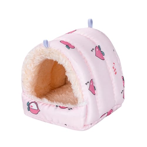 Smbcgdm Hamsterbett Feder Zitrone Muster Hamsterhaus Ruhe- und Schlaftuch Rosa XS von Smbcgdm