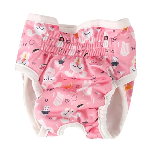 Smbcgdm Haustier Sanitär Hosen Cartoon Kaninchen Druck Haustier Hund Schutzkleidung Polyester Gummiband Design Rosa L von Smbcgdm