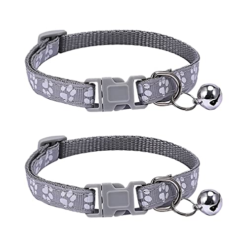 Smbcgdm Haustierhalsband, Kreis, Pfotenmuster, für Haustiere, Katzen, Hunde, dekorativ, weich, Grau Smbcgdm Haustierhalsband, Kreis, Pfotenmuster, für Haustiere, Katzen, Hunde, dekorativ, weich, Grau von Smbcgdm