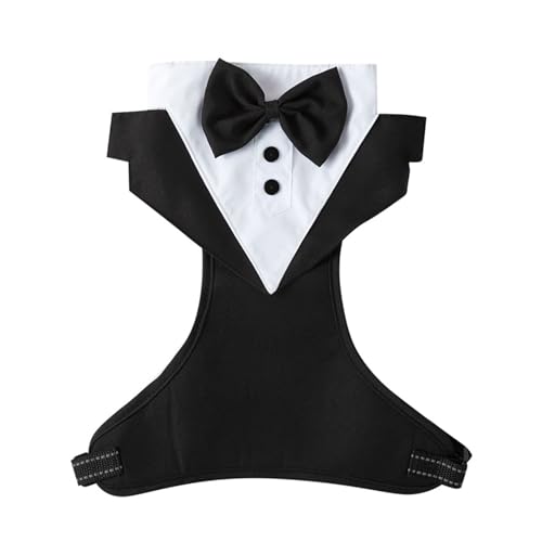 Smbcgdm Hunde Smoking Kleidung Hunde Smoking Hochzeit Party Anzug Brustgeschirr Verschlussband Stilvoll Verstellbar Halsumfang Schwarz XL Smbcgdm Hunde Smoking Kleidung Hunde Smoking Hochzeit Party Anzug Brustgeschirr Verschlussband Stilvoll Verstellbar Halsumfang Schwarz XL von Smbcgdm