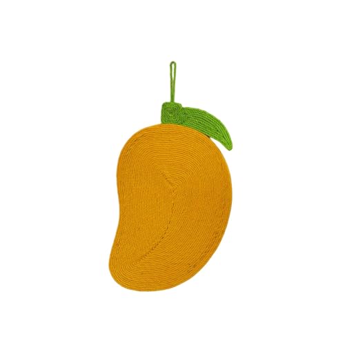 Smbcgdm Katzenkratzspielzeug Orange Form Haustier Katze Scratcher Board Schleifen Kralle Spielzeug Lindert Langeweile mit Lanyard Mango von Smbcgdm