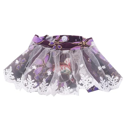 Smbcgdm Lätzchen für Katzenhalsband, hübsches Blumenmuster, Violett, Größe S von Smbcgdm