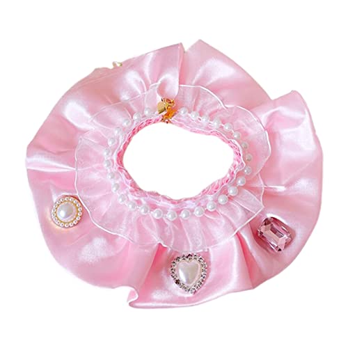 Smbcgdm Lätzchen für Welpen, mit Spitze, dekoratives Halsband, Größe L, Rosa Smbcgdm Lätzchen für Welpen, mit Spitze, dekoratives Halsband, Größe L, Rosa von Smbcgdm
