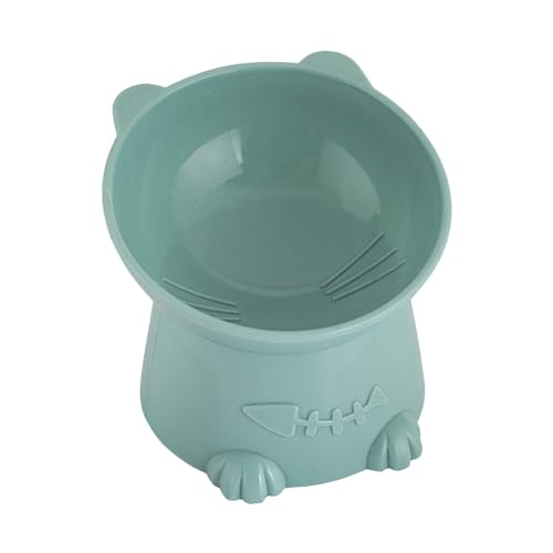 Smbcgdm Pet Feeder Bowl Tilted Protect Cervical Spine Solid Cats Dogs Water Feeder Dish Plate Pet Supplies Blue von Smbcgdm