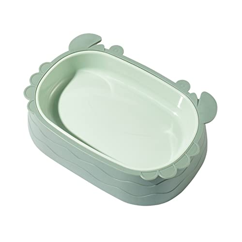 Smbcgdm Pet Food Bowl Cats Dogs Water Food Dish Plate Cute Crab Shape Pet Supplies Green von Smbcgdm