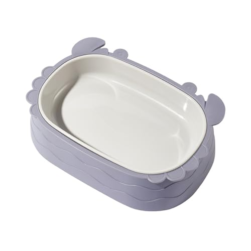 Smbcgdm Pet Food Bowl Cats Dogs Water Food Dish Plate Cute Crab Shape Pet Supplies Grey von Smbcgdm