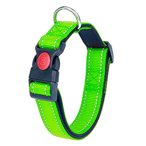 Smbcgdm Pet Neck Strap Decorative Adjustable Length Reusable Soft Padded Nylon Pet Collar Green S von Smbcgdm