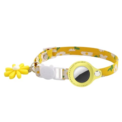 Smbcgdm Pet Tracking Locator Pet Cat Positioning Training Collar Anti-Loss Easy-wearing Yellow von Smbcgdm