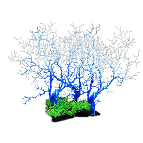 Smbcgdm Simulation Korallenbaum Attraktive Landschaft Layout DIY Aquarium Hintergrund Künstliche Koralle Pflanze Blau Weiß von Smbcgdm