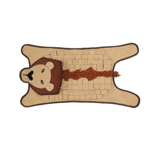Smbcgdm Sniffing Mat Sniffing Mat Crocodile Lion Shaped Puppy Sniffing Pad Release Energy Anti Choking Funny Easy To Clean Brown von Smbcgdm