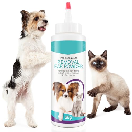 Ohrenpflege-Pulver für Hunde mit Sofortwirkung | Ohrreinigungs-Pulver zur Behandlung von Entzündungen und Juckreiz | Effektiv gegen Schmutz, Ohrenschmalz, Gerüche & Rötungen (30g) von Smddx
