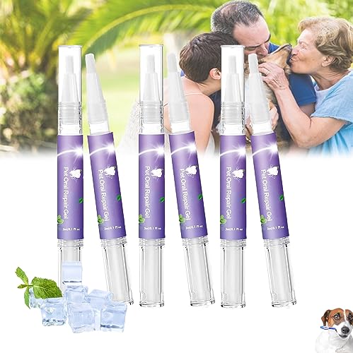 Smilamo Pet Oral Repair Gel, Gel De Réparation Bucco, Dentaire Pour Animaux De Compagnie, Cat Breath Freshener, Pet Breath Freshener Gel Care Cleaner (6 Pcs) von Smilamo