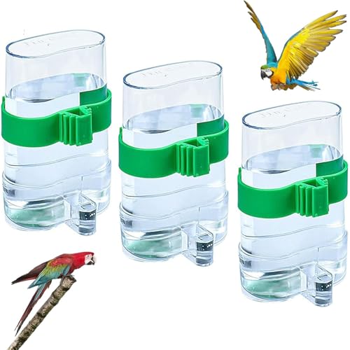 3 Stück Vögel Trinkflaschen Futternapf, Automatischer Wasserspender Vögel, Transparenten Vogelfutterautomaten, Birds Wasserspender, Zubehör Für Vogelkäfige, für Papageien, Wellensittiche, Vögel 3 Stück Vögel Trinkflaschen Futternapf, Automatischer Wasserspender Vögel, Transparenten Vogelfutterautomaten, Birds Wasserspender, Zubehör Für Vogelkäfige, für Papageien, Wellensittiche, Vögel von Smilbaley