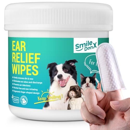 SmileDenX Ohrenreinigungstücher für Hunde, entfernt sanft Wachs und Schmutz aus den Ohren, lindert Juckreiz und Entzündungen, beruhigende Tücher u SmileDenX Ohrenreinigungstücher für Hunde, entfernt sanft Wachs und Schmutz aus den Ohren, lindert Juckreiz und Entzündungen, beruhigende Tücher u von SmileDenX