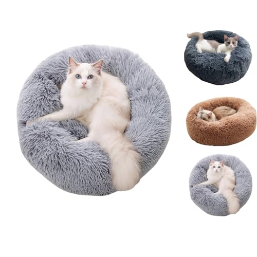 Hypet - beruhigendes Hundebett Flauschiges Hundebett & Katzenbett, Donut Kissen für Haustiere, Waschbar, Langer Plüsch, 60/70/80 cm, Komfort & Wärme Hypet - beruhigendes Hundebett Flauschiges Hundebett & Katzenbett, Donut Kissen für Haustiere, Waschbar, Langer Plüsch, 60/70/80 cm, Komfort & Wärme von Smileader