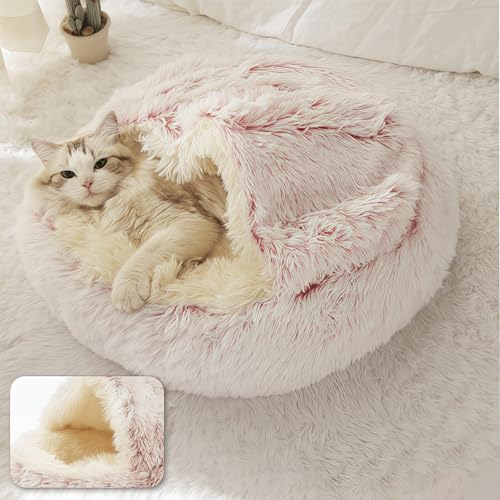 lila Bella 2-in-1 Kuschelhöhle für Hunde hundehöhle hundebett Bett Kleines Haustierbett für Hunde Katzen, Rundes Beruhigendes Donut-Design Komfortables und Waschbares Haustierbett lila Bella 2-in-1 Kuschelhöhle für Hunde hundehöhle hundebett Bett Kleines Haustierbett für Hunde Katzen, Rundes Beruhigendes Donut-Design Komfortables und Waschbares Haustierbett von Smileader